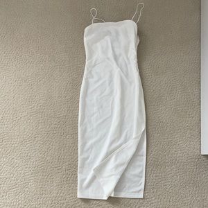 Princess Polly NWT White midi slit 0